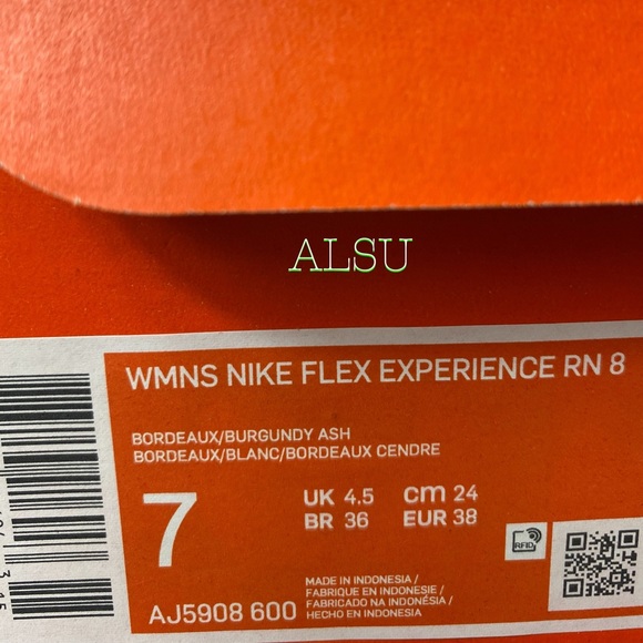 Nike Flex Experience RN 8 Bordeaux Canvas Women’s - Picture 9 of 9